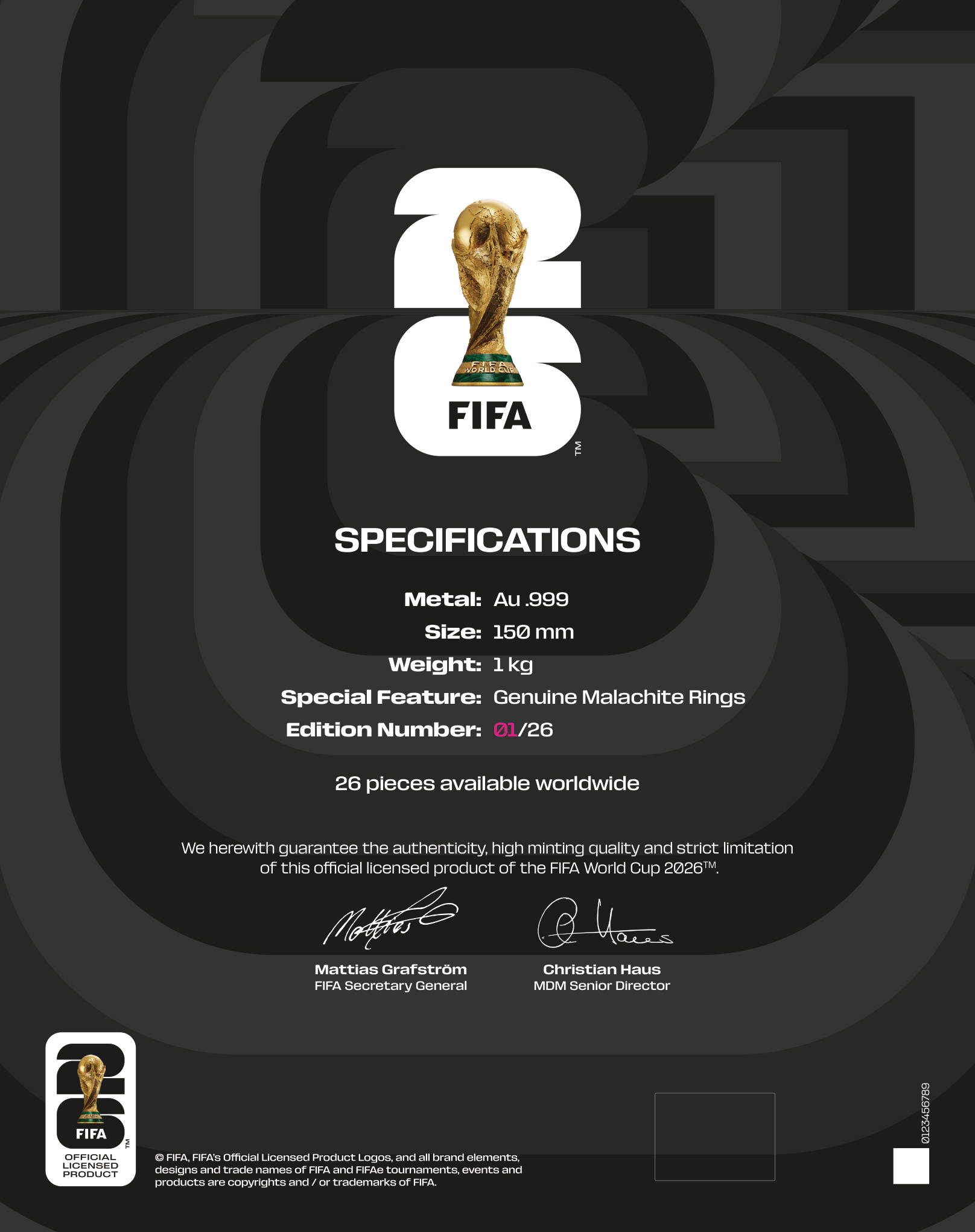 Certificate of Authenticity — page 2