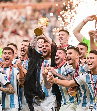 Argentina celebrates winning the FIFA World Cup™ in 2022